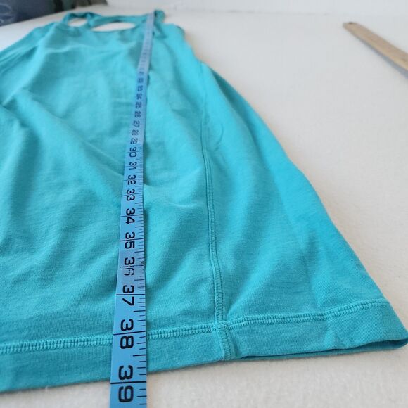 Lululemon Go For It Dress Turquoise Size 4 Cutout Back Sleeveless Athletic - Picture 5 of 7